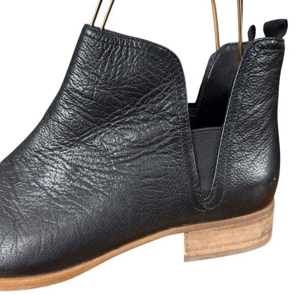 Nine West Nesrin Black Pebble Leather Ankle Boots Booties Chelsea Shoes sz 9 M - Picture 9 of 16